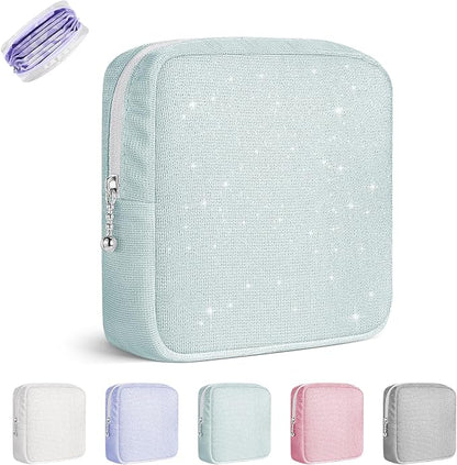 Period Bag for Teen Girls, Canvas Sanitary Napkin Storage Bag by PlaytotheExtreme
