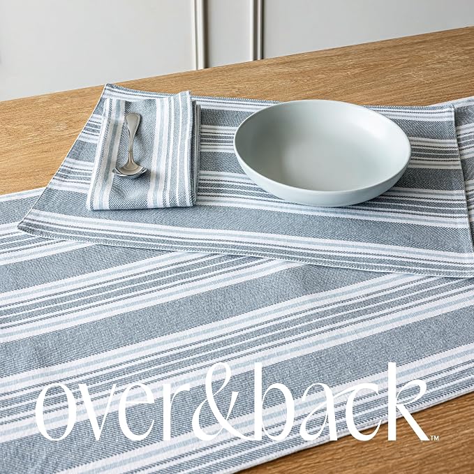 Over&Back 18x108 Woven Striped Table Runner - Image 8
