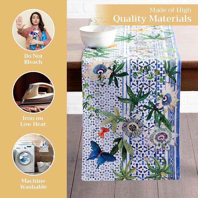 Maison d' Hermine Table Runner 100% Cotton 14.50" x 72" | Table Runners 72 - Image 3