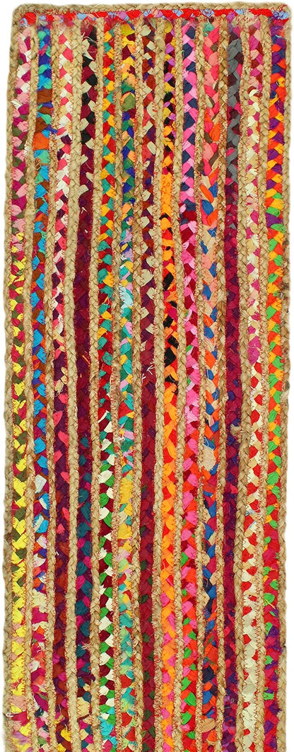 COTTON CRAFT Jute Chindi Table Runner - Image 4