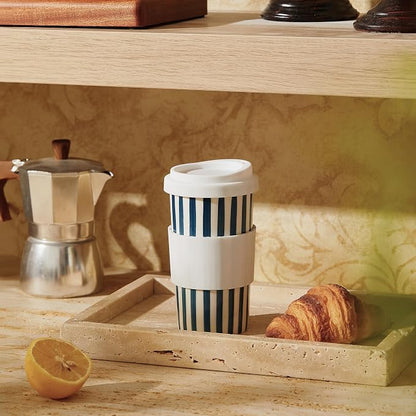 Ceramic Travel Mug with Lid – Cute Aesthetic Coffee Cup - Image 7