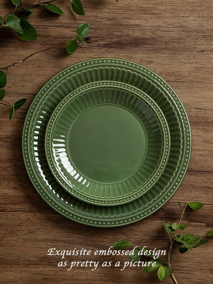 Famiware Ceramic Plates and Bowls Sets, Handmade Dishes Dinnerware - Image 7