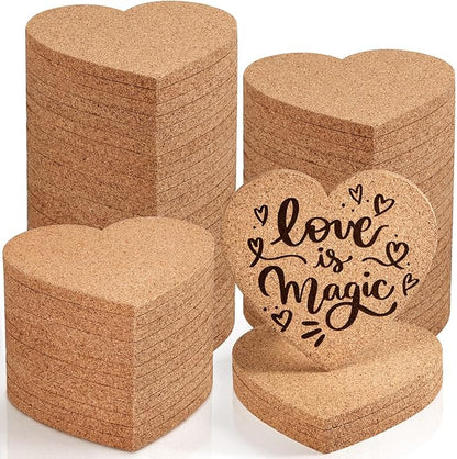 60 PCS Cork Coasters for Laser Engraving, Thick Absorbent Blank Coasters | 4 by GOHDODD