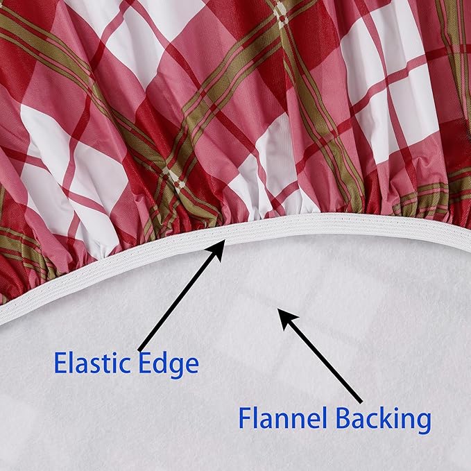 Walrus Round Vinyl Fitted Tablecloth with Flannel Backing Elastic Edge Design Table Cover Waterproof Oil-Proof PVC Table Cloth Stain-Resistant Best for 45"-56" Round