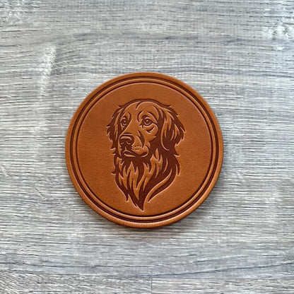 Dog Breed Leather Coasters – Premium Full Grain Table Protectors - Image 4