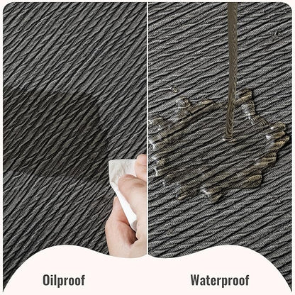 Jovono Faux Leather Placemats Set of 4, Waterproof Washable Table Mats, Easy-Clean Heat Resistant Kitchen Vinyl Place Mat for Dining Table, Restaurant, Indoor, 17.8"x11.8", Gray