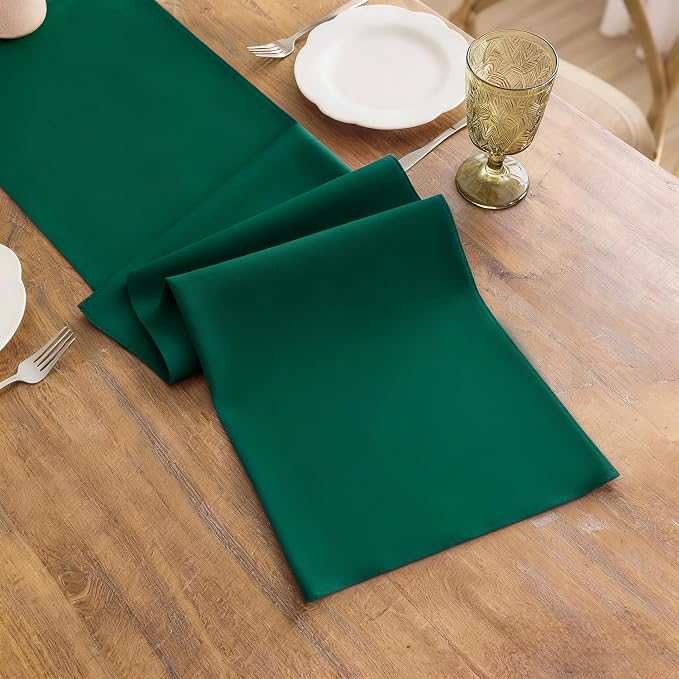 Green Table Runner, Waterproof Washable Runners 36 Inches Long | Reusable 12x36 - Image 3