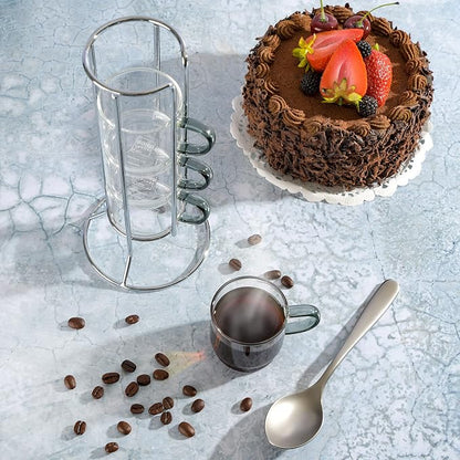 Gibson Soho Lounge Stackable Glass Espresso Cups - Image 7