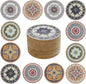 Cork Coasters for Drinks Absorbent Non Slip 12pcs 4 Inch Persian | Coaster for by Staruby