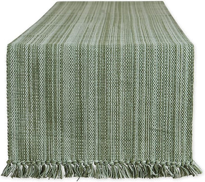 DII Variegated Tabletop Collection, Table Runner, Artichoke Green by DII
