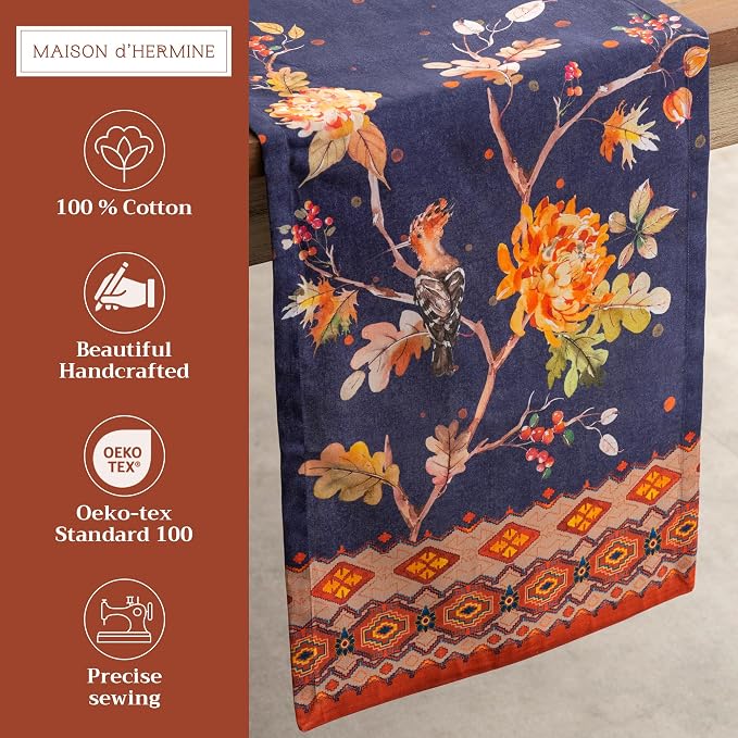 Maison d' Hermine Table Runner 100% Cotton 14.50" x 108" | Table Runners 108 - Image 2