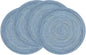 SHACOS Round Braided Placemats Set of 4 Dining Table Placemats 15 inch Circle by SHACOS