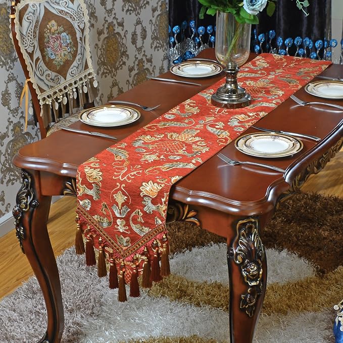 Extra Luxury Velvet Blue Table Runner 72 Inches Long - Image 3