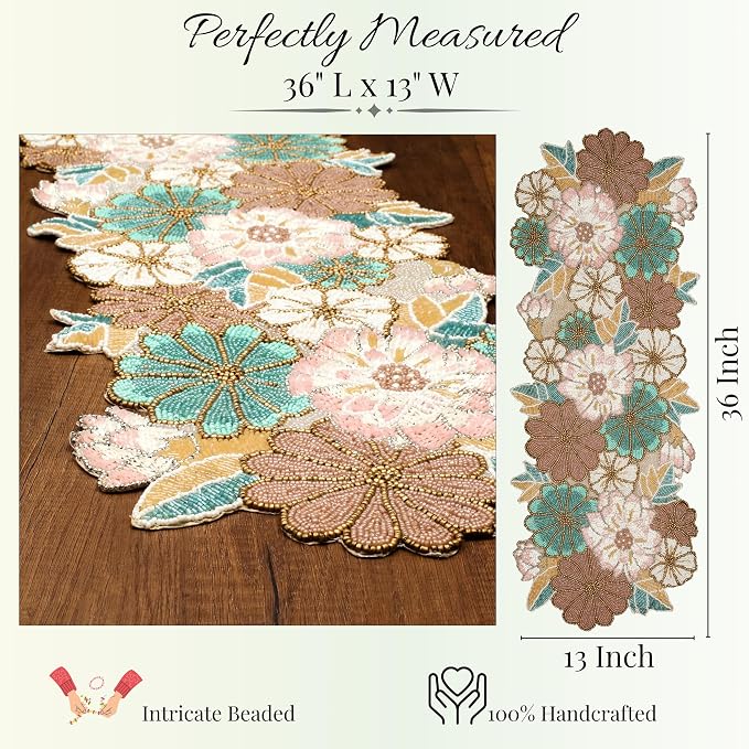 Handmade Beaded Beaded Runner 36 inch - Image 4