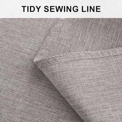 Hiasan Round Linen Table Cover 70 Inch - Wrinkle and Stain Resistant Washable Polyester Fabric Table Cloth for Dining Room Kitchen Party, Stone