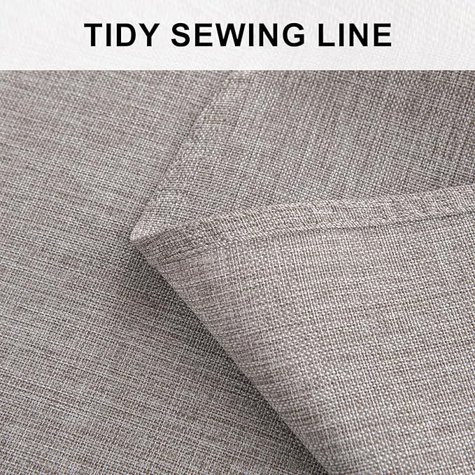 Hiasan 120 Inch Round Linen Tablecloth - Wrinkle and Stain Resistant Washable Polyester Fabric Table Cloth for Dining Room Kitchen Party, Stone