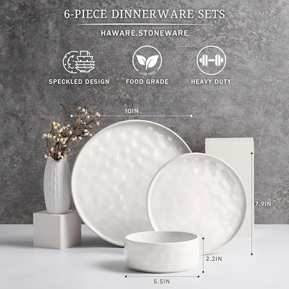 HaWare Dinnerware Sets, 6-Piece Plates and Bowls Set - Image 2