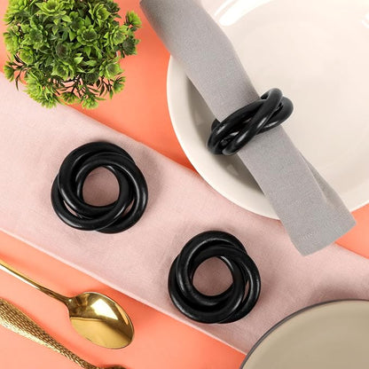 Three Ring Wooden Napkin Rings Set of 12 - Image 8