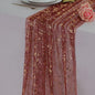Snowkingdom Burgundy Gold Gauze Table Runner 10 Ft, Glitter Sheer Metallic Foil by Snowkingdom