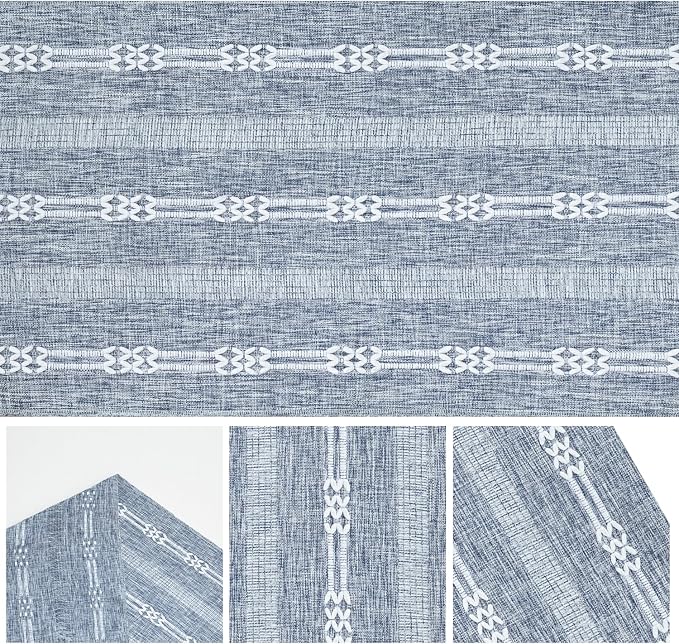Artoid Mode Blue Farmhouse Embroidered Hollow Table Runner, Seasonal Kitchen - Image 6