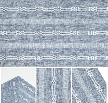 Artoid Mode Blue Farmhouse Embroidered Hollow Table Runner, Seasonal Kitchen - Image 6