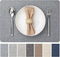Faux Leather Placemats Set of 4 Vinyl Washable Wipeable Table Mats for Kitchen Dining Table Heat Resistant Waterproof Modern Indoor/Outdoor Placemats Non-Slip Easy Clean Place Mats (Stargaze)
