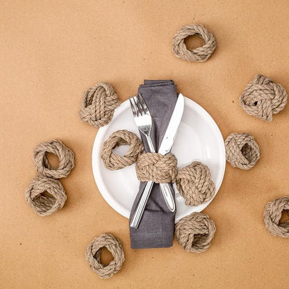 ALPHA Living HOME Woven Napkin Rings Set of 6 - Image 8