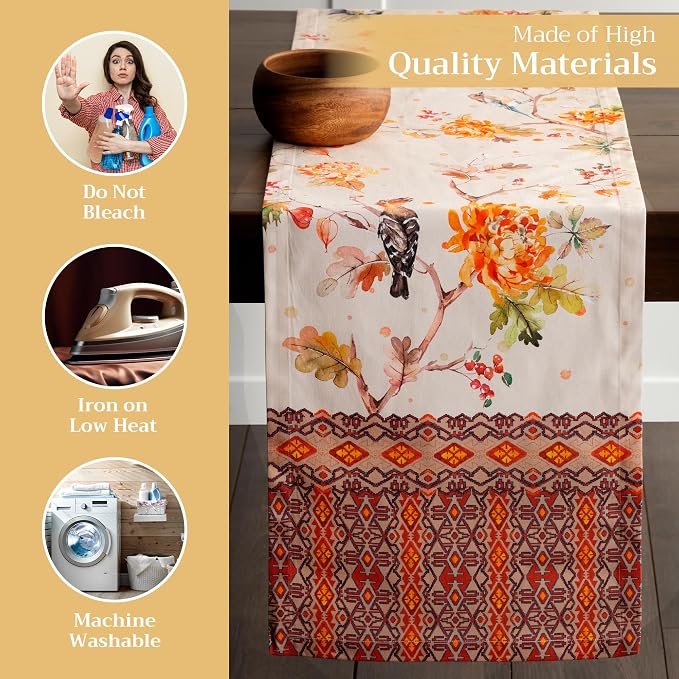 Maison d' Hermine Table Runner 100% Cotton 14.50" x 72" | Table Runners 72 - Image 3