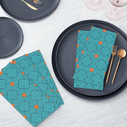 RUVANTI Cloth Napkins Set of 6 Cotton 100%, 18x18 Inches Napkins Cloth Washable, Soft, Absorbent. Cotton Napkins for Parties, Christmas, Thanksgiving, Weddings, Dinner Napkins Cloth - Combo