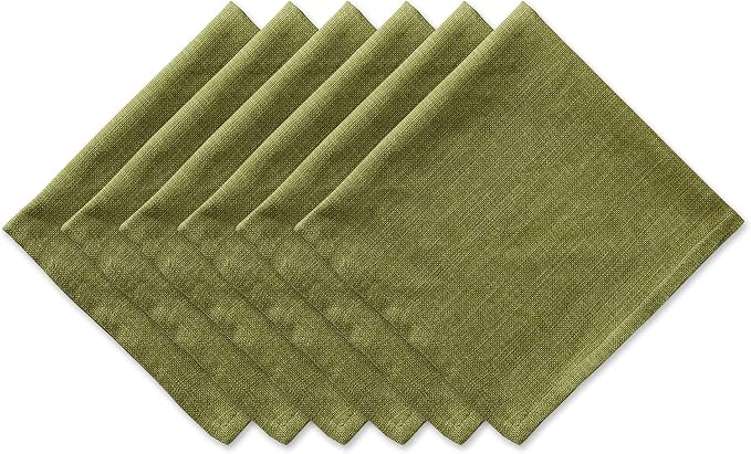 DII Variegated Tabletop Collection, Napkin Set, Olive Green, 6 Piece by DII