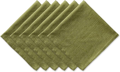 DII Variegated Tabletop Collection, Napkin Set, Olive Green, 6 Piece by DII