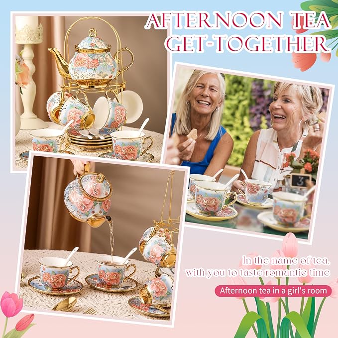 20 Pieces Porcelain Tea Set - Image 5