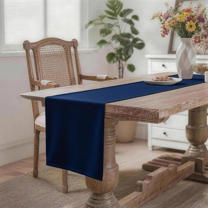 MEANMOY Navy Blue Table Runner 72 Inches Long Waterproof Table Runners | - Image 2