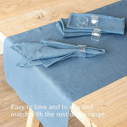 Over&Back 18x108 Washed 100% Linen Table Runner - Image 3