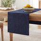 Burlap Style Farmhouse Table Runner, 14x90 Inches Navy | Thick Durable Fabric by ZEEMARTONLINE