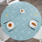 Walrus Round Vinyl Fitted Tablecloth with Flannel Backing Elastic Edge Design Table Cover Waterproof Oil-Proof PVC Table Cloth Stain-Resistant Best for 45"-56" Round