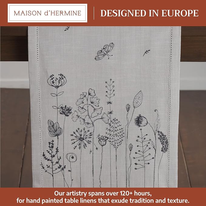Maison d' Hermine Table Runner 100% Cotton 14.50" x 72" | Table Runners 72 - Image 2