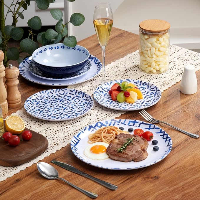 12pcs Melamine Dinnerware Set - Image 3