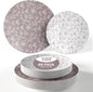 Trendables Disposable Dinnerware Decorative Plates Plastic Disposable Plates Set For 40 Guests 40 x 8 Inch Dessert Plate & 40 x 10 Inch Wedding Party Plate Set Blossom Circle