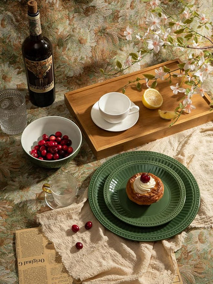 Famiware Ceramic Plates and Bowls Sets, Handmade Dishes Dinnerware - Image 5