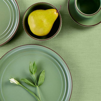 Solino Home Linen Tablecloth 60 x 120 Inch - 100% Pure Linen Laurel Green Table Cloth for Rectangle Tables - Fete, Machine Washable Tablecloth for Spring, St Patricks Day, Easter