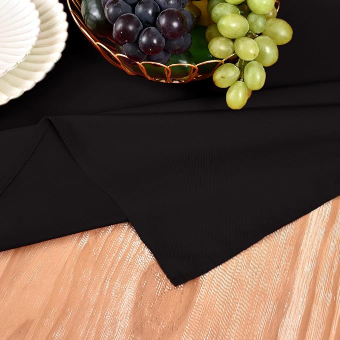 MEANMOY Black Table Runner 72 Inches Long Waterproof Washable Table Runners | - Image 5