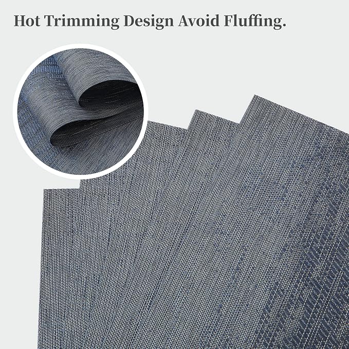 Leetaltree Denim Blue Placemats Set of 12 - Image 3