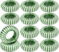 Napkin Rings Set of 12 - Rayon Napkin Holders for Dining, Anniversary, Birthday, Christmas | Napkin Rings for Home and Kitchen Décor | Adornment for Table Settings(Green White) - ALPHA Living HOME