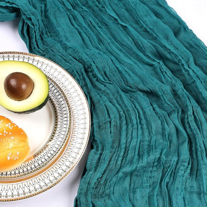 12 Pack 10Ft Teal Cheesecloth Table Runner 23 x 120 Inch | Gauze Rustic Boho - Image 5