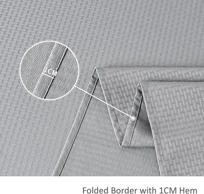 maxmill Square Tablecloth Weaved Texture Stain Resistant Waterproof Wrinkle Free Washable Soft Table Cloth, Decorative Fabric Table Cover for Dining Room Dinner Parties, 52 x 52 Inch, Light Grey