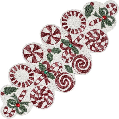 Luxury Beaded Runner 36 inch- Premium 13x36 Inch Candy Beaded & Polyester - Image 2