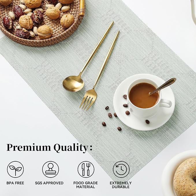 Leetaltree Mint Cream Placemats Set of 4 - Image 2