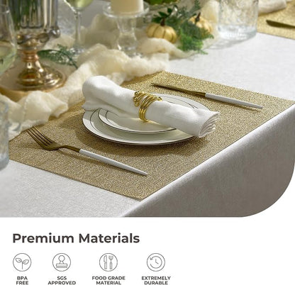 Leetaltree Gold Placemats Set of 6 - Image 5