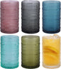 Moretoes Colored 12 Oz Hobnail Drinking Glasses Set of 6, Water Glass Cups | by Moretoes